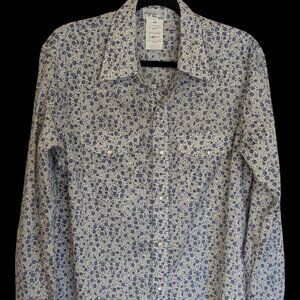 Mens Long Sleeve Agnes B Floral Print Western Style Shirt
